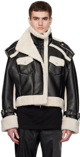 Paneled Faux-Leather Jacket - Feng Chen Wang - Modalova