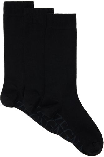 Three-Pack Black High Performance Socks - ZEGNA - Modalova