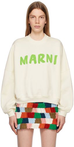 Marni Off-White Printed Sweatshirt - Marni - Modalova