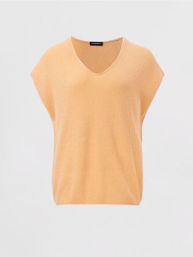 Cashmere cotton blend V-neck knitted top - REPEAT cashmere - Modalova