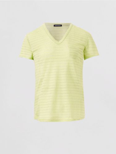 Linen T-shirt with lurex stripes - REPEAT cashmere - Modalova