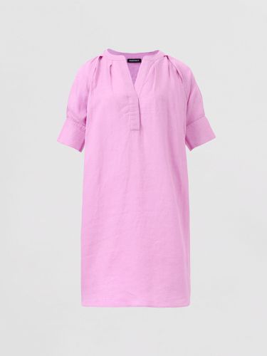 Pure linen dress with covered buttons - REPEAT cashmere - Modalova