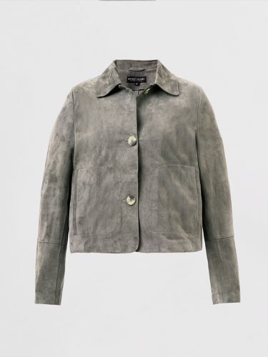 Suede jacket wit buttons - REPEAT cashmere - Modalova
