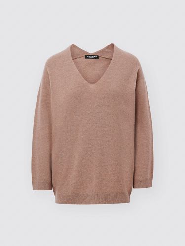 V-neck 3/4 sleeve cashmere sweater - REPEAT cashmere - Modalova