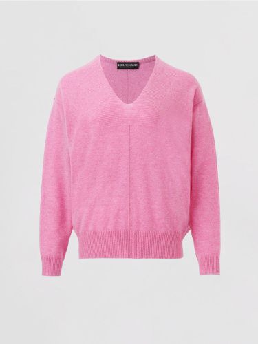 Organic cashmere sweater with ribbed V-neck - REPEAT cashmere - Modalova