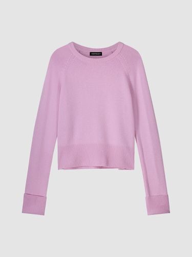 Cashmere blend raglan sweater with rolled up sleeve - REPEAT cashmere - Modalova