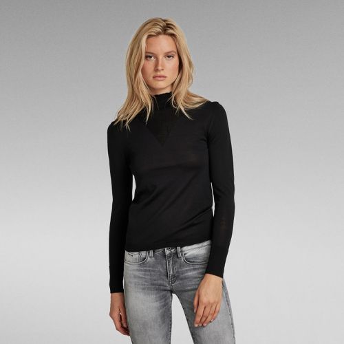 Jersey Mock Knitted - Negro - Mujer - G-Star RAW - Modalova