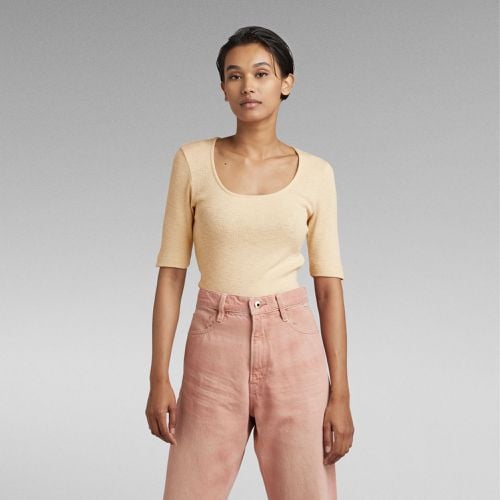 Top Deep Scoop Slim - Beige - Mujer - G-Star RAW - Modalova