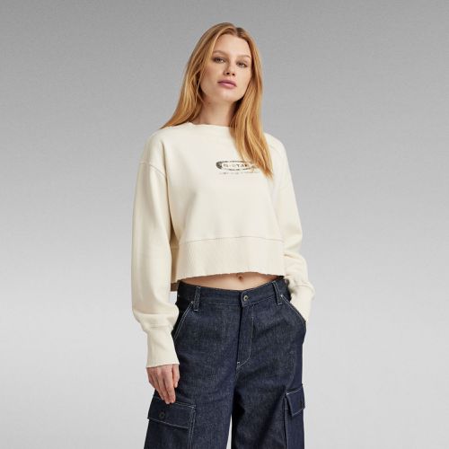 Vintage Cropped Logo Loose Sweater - Women - G-Star RAW - Modalova