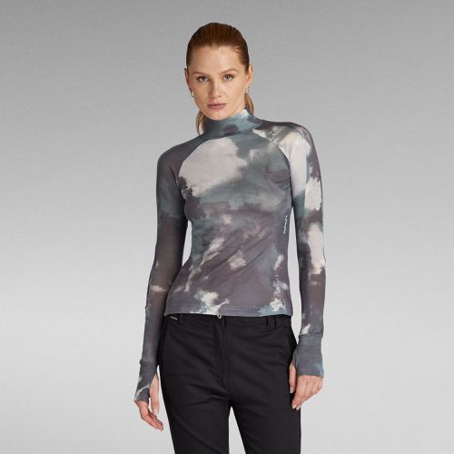 Top Blurry Camo Slim Mock - Mujer - G-Star RAW - Modalova