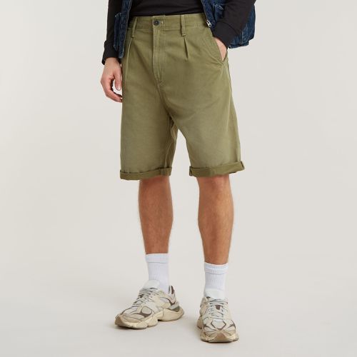 Pleated Chino Shorts - Green - Men - G-Star RAW - Modalova