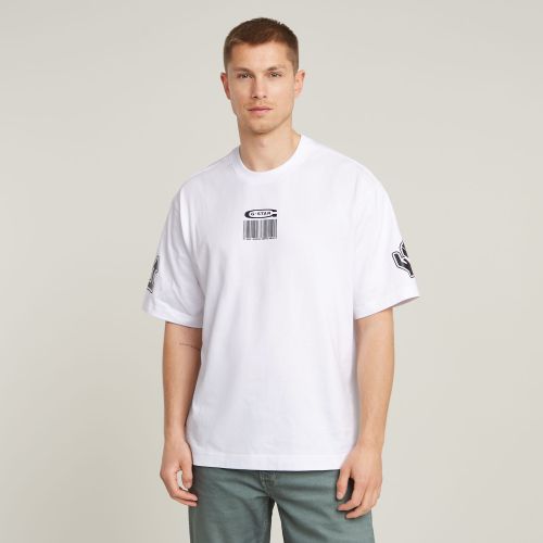 Barcode Boxy T-Shirt - White - Men - G-Star RAW - Modalova