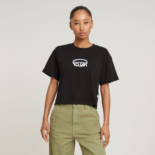 Top Cropped Logo Relaxed - Mujer - G-Star RAW - Modalova