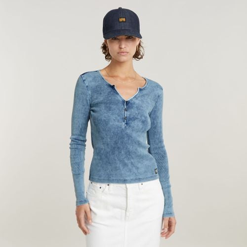 Deep V Indigo Henley Slim Top - Women - G-Star RAW - Modalova