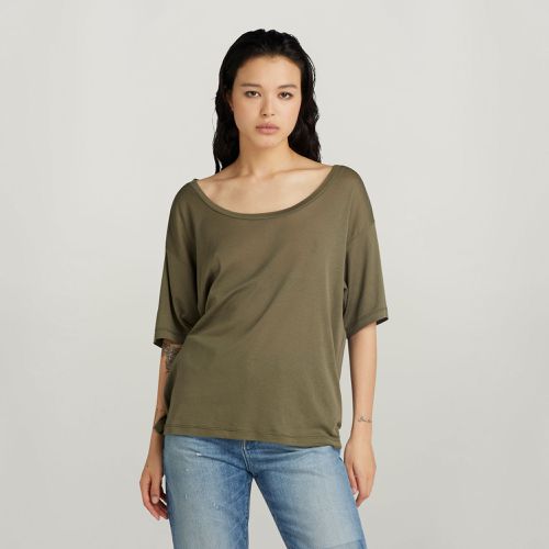 Top Back Seam Loose - Verde - Mujer - G-Star RAW - Modalova