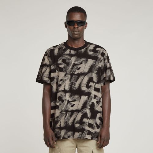 Camiseta Sprayed Letters Loose - Hombre - G-Star RAW - Modalova