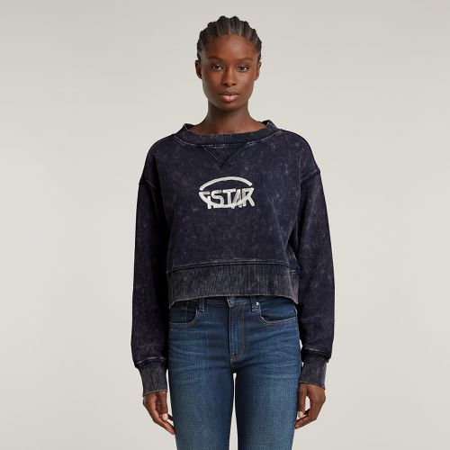 Overdyed Cropped Logo Loose Sweater - Women - G-Star RAW - Modalova