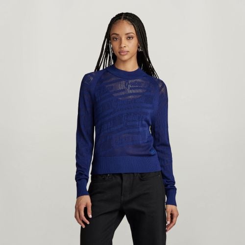 Jersey Pointelle Text Knitted - Mujer - G-Star RAW - Modalova