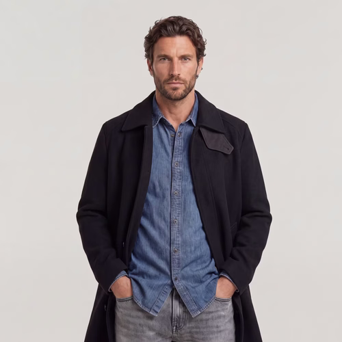 Wool Car Coat - Black - Men - G-Star RAW - Modalova