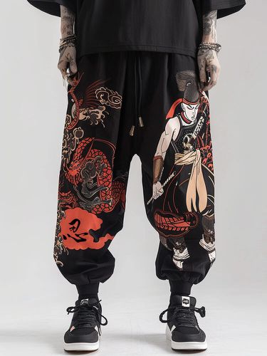 Hombre Ninja Figura Pintura Impresión Casual Suelta Pantalones - ChArmkpR - Modalova