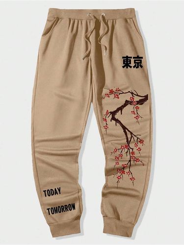 Cintura con cordón y estampado de ciruela japonesa Bossom para hombre Pantalones - ChArmkpR - Modalova