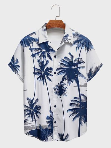 Camisas de manga corta para vacaciones con solapa y estampado de árboles Coco para hombre - ChArmkpR - Modalova