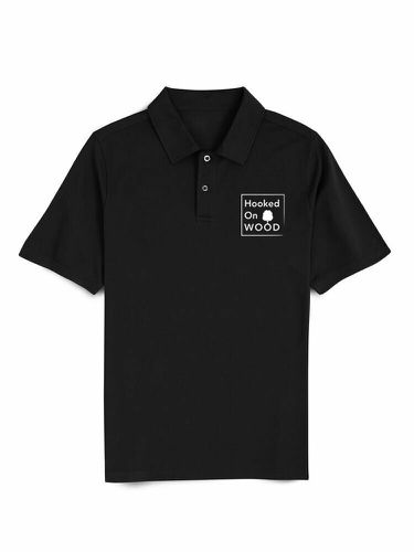 Camisas de golf informales de manga corta con estampado de letras en el pecho para hombre - ChArmkpR - Modalova
