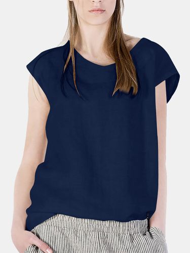 Camiseta casual de manga corta con cuello en V sólido para Mujer - ZANZEA - Modalova