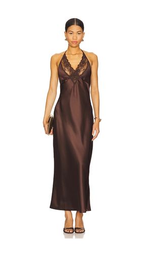 Vestido halter blair en color chocolate talla L en - Chocolate. Talla L (también en XS) - 4th & Reckless - Modalova