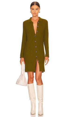 Mini vestido tipo suéter button down en color verde oscuro talla L en - Dark Green. Talla L (también en S) - 525 - Modalova