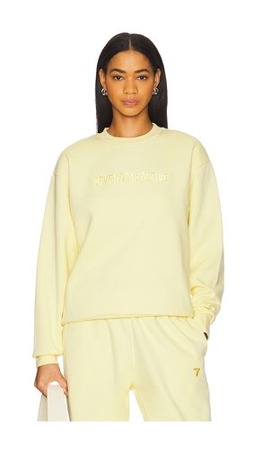 Sudadera organic fitted crewneck en color amarillo limon talla L en - Lemon. Talla L (también en M, S, XL, XS - 7 Days Active - Modalova