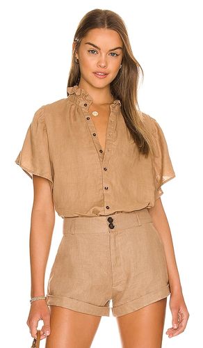 La camiseta de lino mimi en color bronce talla XS en - Tan. Talla XS (también en S) - ACACIA - Modalova