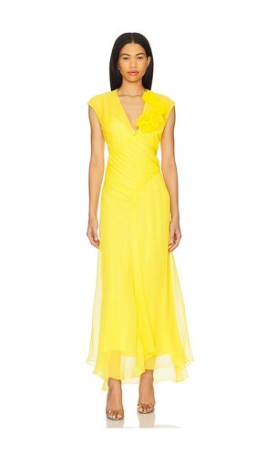 Floral V-neck Draped Chiffon Dress in . Size 8 - Alejandra Alonso Rojas - Modalova