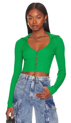 Clarissa deep v top en color talla XS en - Green. Talla XS (también en S, M, L) - ALL THE WAYS - Modalova