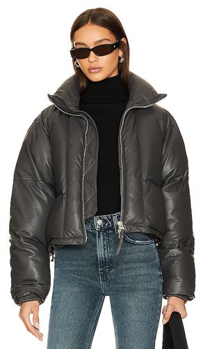 X Shoreditch Ski Club Edie Leather Puffer in . Taglia XL - AGOLDE - Modalova