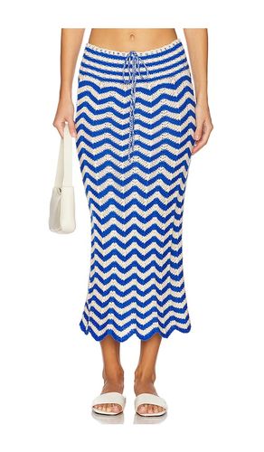 X revolve mira midi skirt en color azul talla L en - Blue. Talla L (también en M, S, XL, XS, XXL) - Agua Bendita - Modalova