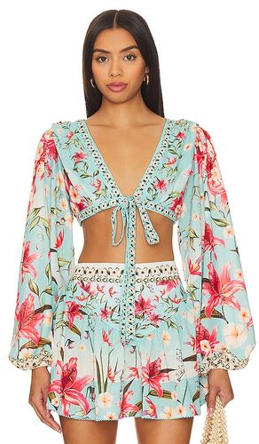 X REVOLVE Klemen Tie Front Blouse in . Size L. Also in XL - Agua Bendita - Modalova