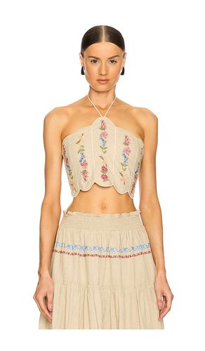 Top halter en color bronce talla L en - Tan. Talla L (también en M, S) - Agua Bendita - Modalova