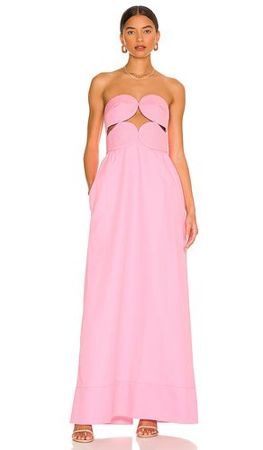 Vestido largo solid strapless matelasse en color talla L en - Pink. Talla L (también en M) - ADRIANA DEGREAS - Modalova
