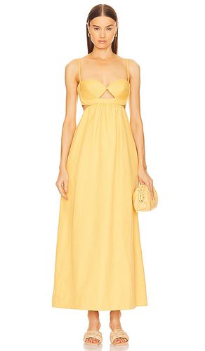 Maxi dress in color lemon size L in - Lemon. Size L (also in M, S) - ADRIANA DEGREAS - Modalova