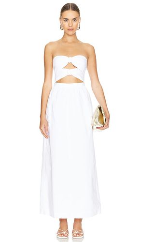 Solid double knot long dress in color white size L in - White. Size L (also in M) - ADRIANA DEGREAS - Modalova