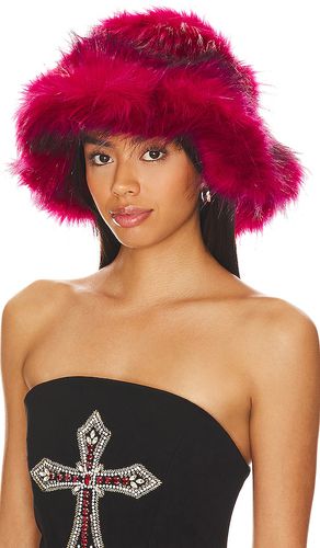 Sombrero de mapache falso en color talla all en - Fuchsia. Talla all - Adrienne Landau - Modalova