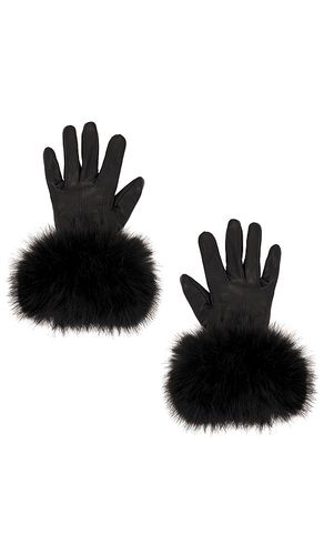 Guantes the leather faux fur en color negro talla all en - Black. Talla all - Adrienne Landau - Modalova