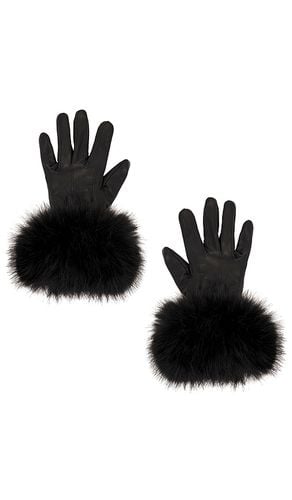 The Leather Faux Fur Glove in - Adrienne Landau - Modalova