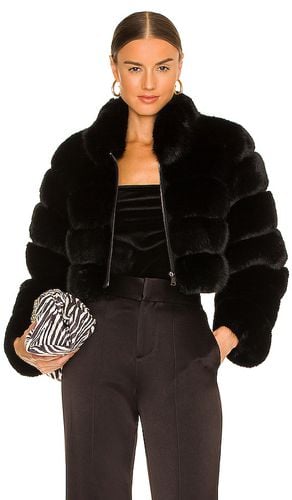 Faux Fox Fur Jacket in . Taglia M, S - Adrienne Landau - Modalova