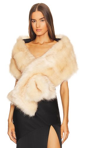Faux Fur Wrap in - Adrienne Landau - Modalova