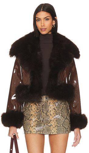 Faux Leather & Fur Jacket in . Size M, S - Adrienne Landau - Modalova