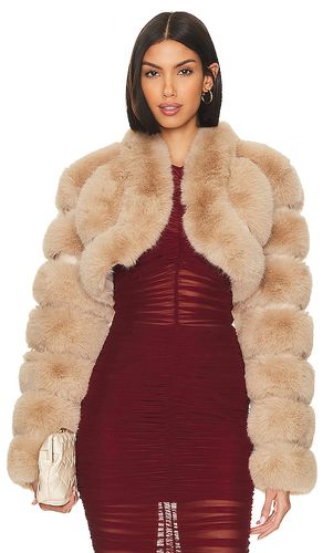 Faux Fox Fur Short Jacket in . Taglia M - Adrienne Landau - Modalova