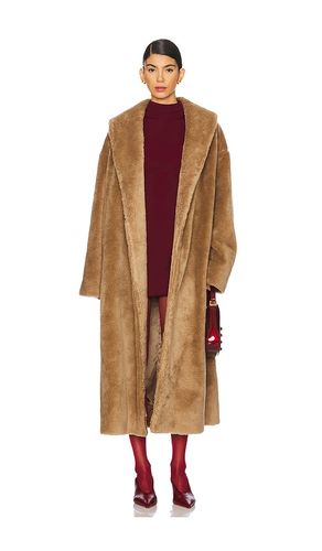 Abrigo shearling wrap en color talla L en - Tan. Talla L (también en M, S, XS) - AEXAE - Modalova