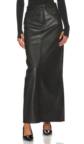 Falda larga de cuero sintético amiri en color negro talla 25 en - Black. Talla 25 (también en 28, 29, 30) - AFRM - Modalova